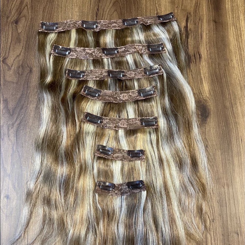 Remy hair extensions multi-faceted color.